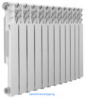 Радиатор алюминиевый AZARIO AL500/80 12 секций, белый (AL500/80/12)
