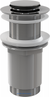 Донный клапан для раковины Alcadrain click/clack 5/4", цельнометаллический с малой заглушкой, хром (A394)