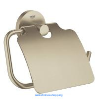 Держатель туалетной бумаги Grohe Essentials с крышкой, никель матовый (40367EN1)
