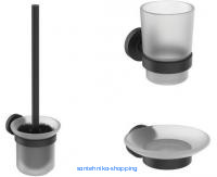 Купить Набор аксессуаров для ванной комнаты Ideal Standard Silk Black IOM, черный матовый (A9245XG)