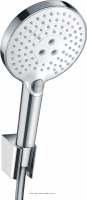Душевой набор Hansgrohe Raindance Select S 120 3jet с держателем и шлангом 160 см, белый/хром (26721400)