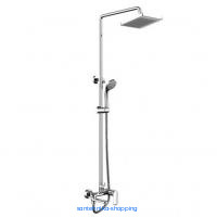 Душевая колонна Bravat OPAL со смесителем для ванны, поворотный излив, хром (F6125183CP-A-RUS)