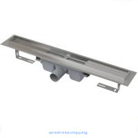 Душевой лоток Alcadrain Professional с порогами для цельной решетки, с горизонтальным сливом, сталь (APZ6S-950)