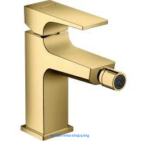 Смеситель для биде, однорычажный, со сливным клапаном Push-Open, полированное золото 32520990 Metropol
