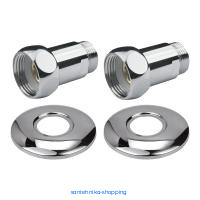 Прямое соединение для полотенцесушителя Point PN00005 1"х3/4" г/ш, хром (пара)