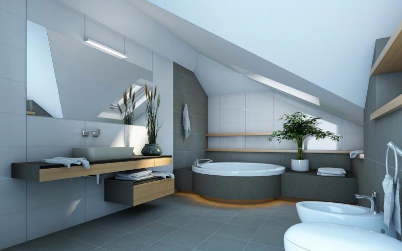 Дизайн  Ванной комнаты в стиле Хай-Тек