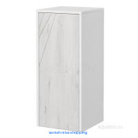Шкафчик AQUATON Сакура подвесной, с корзиной для белья, светлое дерево (1A220703SKW80)