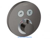 Термостат ShowerSelect S, для 2 потребителей, СМ, шлифованный черный хром (15743340)