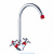 Смеситель DECOROOM DR51028-Red двуручный  для кухни с высоким поворотным изливом