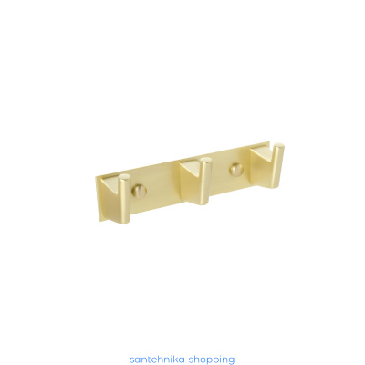 Купить Планка 3 крючка Fixsen Trend Gold, FX-99005-3