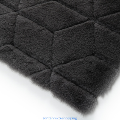Купить Коврик для ванной 1-ый Fixsen DIAMONT, FX-9050V, графит, 70х120 см