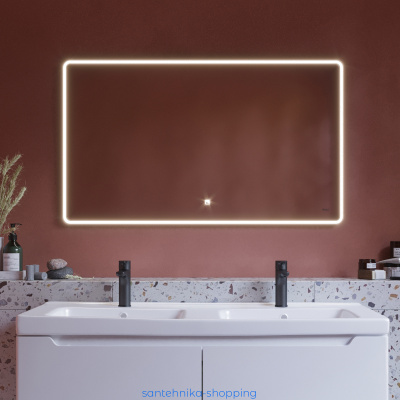 Зеркало POINT, 100x70 см, сенсорный выключатель, LED-подсветка