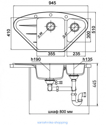 960 WINK 80KF  угл 1,5-чаш+кр 960*520 шоколад