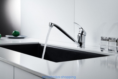 Смеситель DECOROOM DR71018 одноручный  для кухни с поворотным изливом