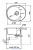 EWIGSTEIN Мойка RUND 45F  1-чаша+крыло 580*450мм антрацит арт.EW-R-45F антрацит