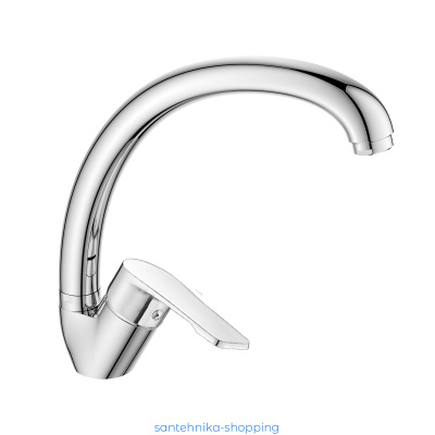 Смеситель DECOROOM DR23021 одноручный  для кухни с высоким поворотным изливом