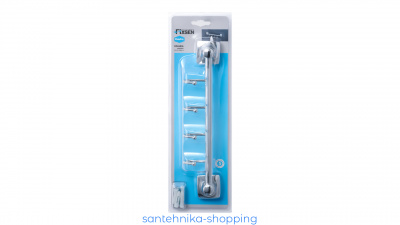 Купить Планка 4 крючка Fixsen Kvadro FX-61305В-4