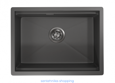 KS-6045U, ГРАФИТ МАТОВЫЙ, стальная кухонная мойка KITCHEN SPACE
