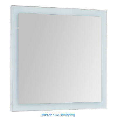 Зеркало KVADRO, 80x85 см, инфракрасный выключатель, LED-подсветка