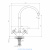 Смеситель DECOROOM DR51028-Orange двуручный для кухни с высоким поворотным изливом Смеситель DECOROOM DR51028-Orange двуручный для кухни с высоким поворотным изливом