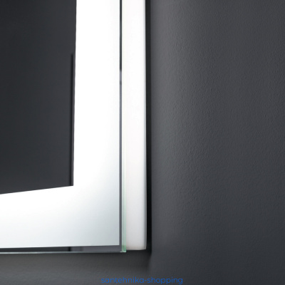 Зеркало KVADRO, 80x85 см, инфракрасный выключатель, LED-подсветка