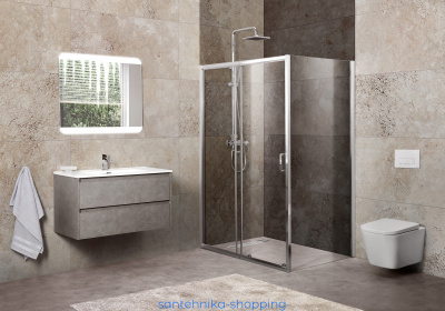 Душевой уголок BelBagno UNIQUE-AH-1-120/135-80-C-Cr