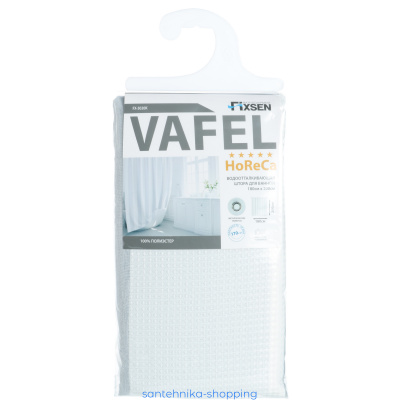 Купить Шторка для ванной Fixsen Vafel, серая FX-5020K