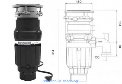 Измельчитель пищевых отходов бытовой BoneCrusher 610