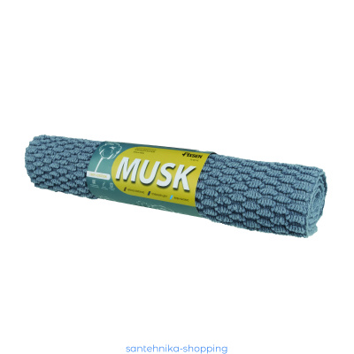 Купить Коврик для ванной 1-ый Fixsen MUSK, FX-8010C, серо-голубой, 50х80см 