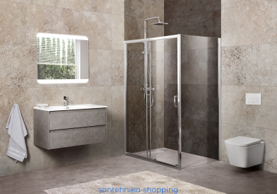 Душевой уголок BelBagno UNIQUE-AH-1-120/135-80-C-Cr