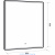 Зеркало POINT, 80x90 см, сенсорный выключатель, LED-подсветка Зеркало POINT, 80x90 см, сенсорный выключатель, LED-подсветка