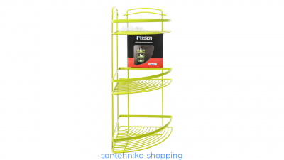 Купить Полка угловая трехэтажная зеленая Fixsen FX-850G-3