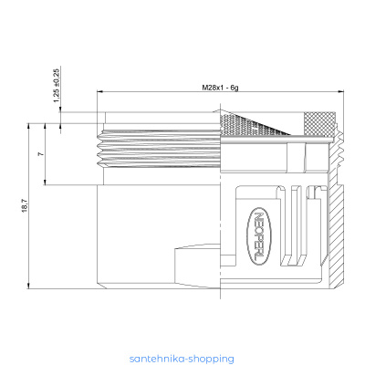 Аэратор Lemark  NEOPERL CASCADE, M28, внутренний, NP14301-BL