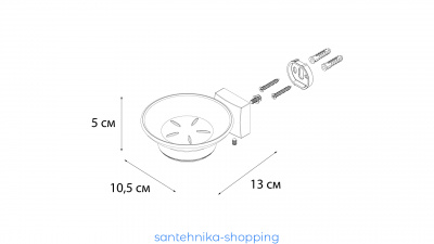 Купить Мыльница стекло Fixsen Kvadro FX-61308