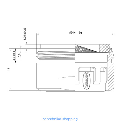 Аэратор Lemark NEOPERL CASCADE, М24, внутренний, NP13301-BL