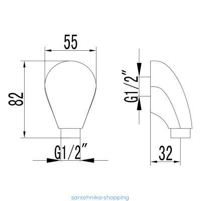 Подключение  для душевого шланга Lemark LM4783G