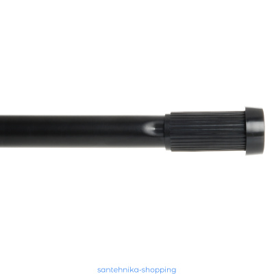 Купить Карниз для ванной  раздвижной Fixsen, FX-51-000, алюминий-черный, 140-260 см.