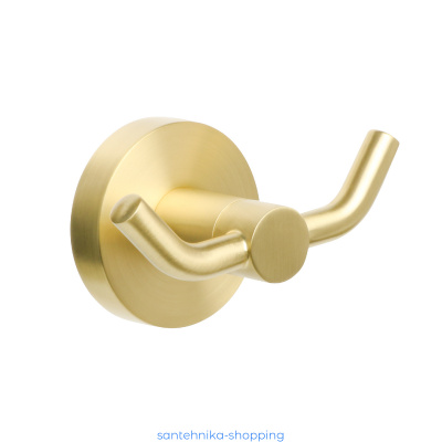 Купить Крючок двойной золото-сатин Fixsen Comfort Gold FX-87005A